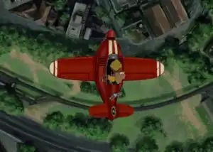 avião vermelho