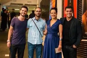 O diretor Gabriel Mascaro e elenco