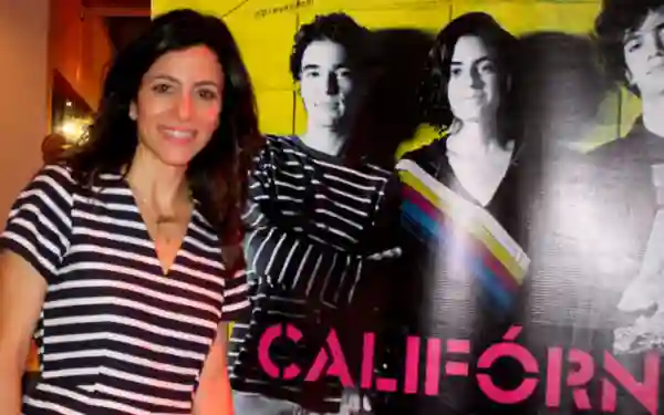 Marina Person e os segredos de Califórnia 6 Marina Person ao lado do cartaz de Califórnia