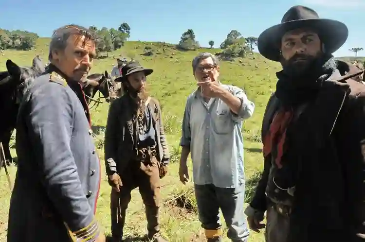 20171107 os atores murilo rosa marcos verza leo nardo machado e ao centro o diretor tabajara ruas 1