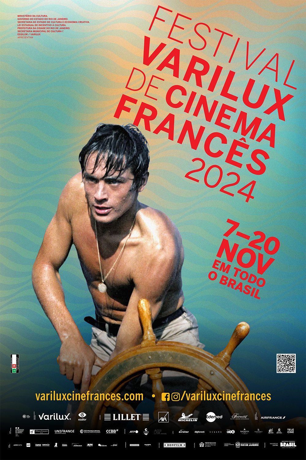 Alain Delon no cartaz oficial do Varilux 2024