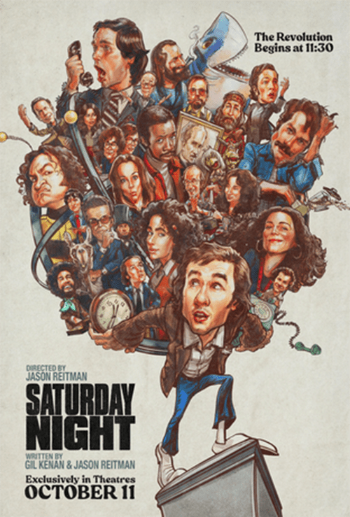 20241024 saturday night a noite que mudou a comedia papo de cinema cartaz