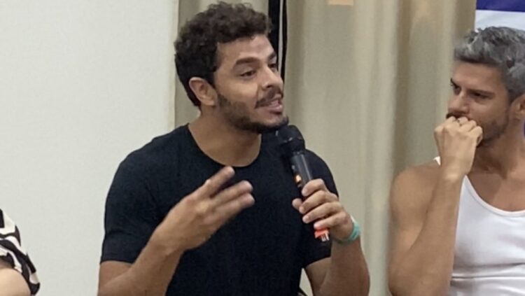 Matheus Abreu em coletiva do Cine Ceará 2024