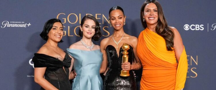 O time de mulheres de "Emilia Perez", um dos grandes vencedores do Globo de Ouro 2025